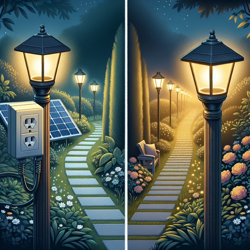 Solar Path Lights vs Traditional Outdoor Lighting